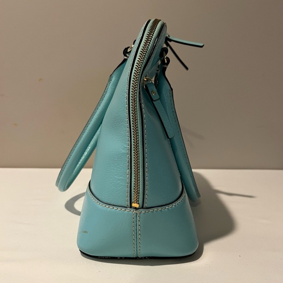 Kate Spade Wellesley Rachelle Leather Satchel, Tiffany Blue - Picture 5 of 10